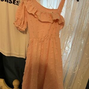 Charming One-Shoulder Pink Dress for Kids